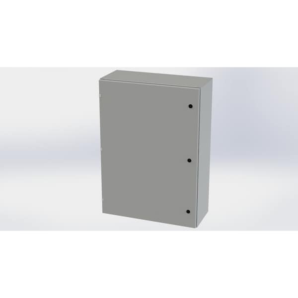 1/4 Turn Latch Electrical Enclosures, 42 in H, 12 in D, 30 in W, NEMA 3R, 4, 12, 13, Carbon Steel